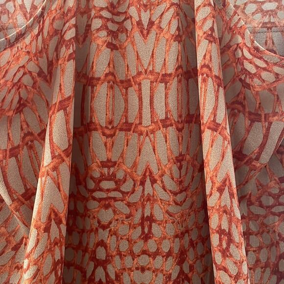 Bar III Copper Orange Racerback Mini Dress Summer Fall Boho Indie Beach Coverup - Picture 5 of 7